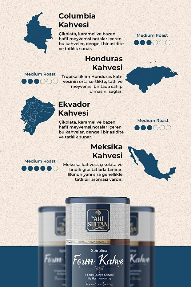Form Kahvesi 8 Farklı Kahve Ve Spirulina Içerikli 100 G Form Kahvesi 8 Farklı Kahve Ve Spirulina Içerikli 100 G